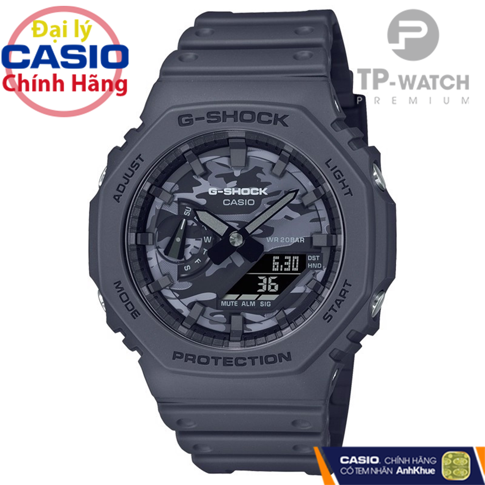 Đồng Hồ Nam Dây Nhựa Casio G-Shock GA-2100CA-8ADR Chính Hãng - GA-2100CA-8A Carbon Core