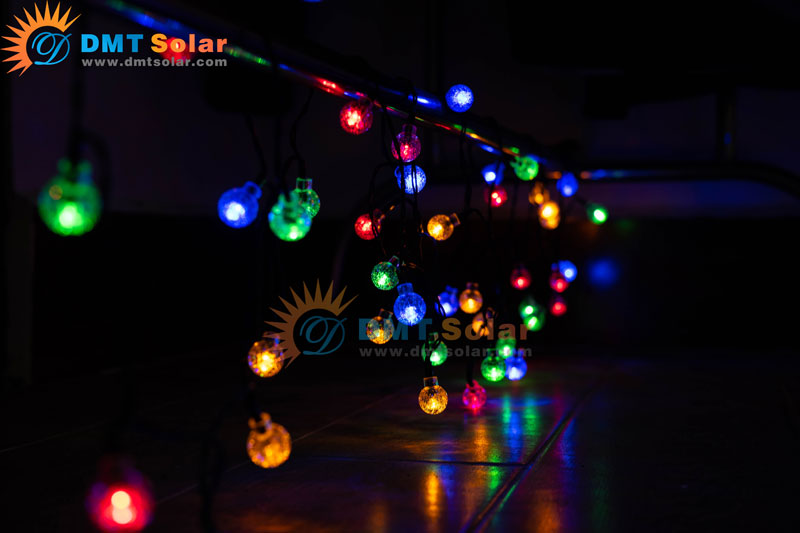 Đèn led dây pha lê trang trí năng lượng mặt trời - LED NHIỀU MÀU LD04-RGB
