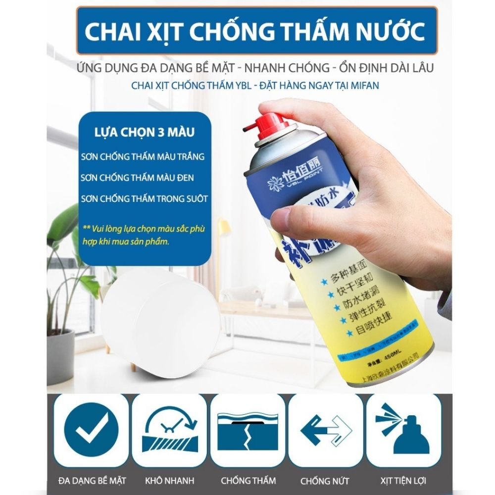 Bình Xịt Chống Thấm Chống Dột Sơn Chống Thấm Tường Công Nghệ Nhật Bản