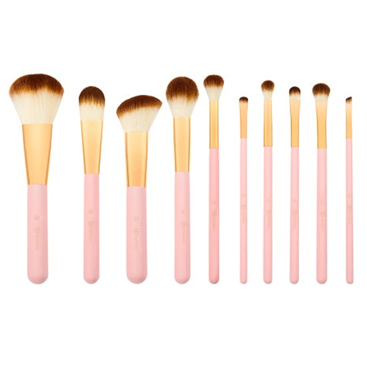 Bộ Cọ Trang Điểm 10 Cây - BH COSMETICS Pink Perfection 10 Piece Brush Set