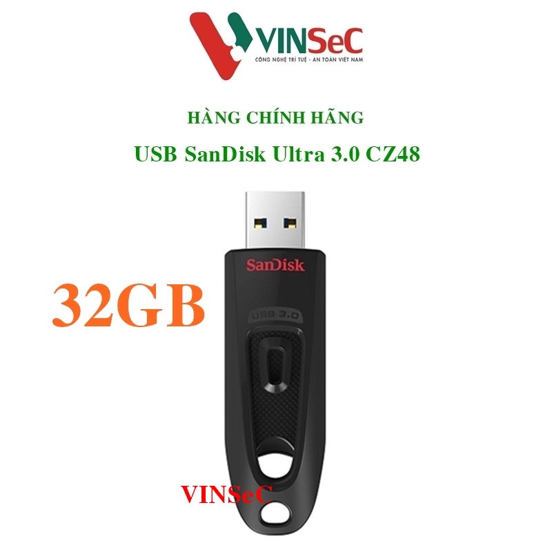 USB SanDisk 3.0 Ultra CZ48 32GB - Hàng Chính Hãng