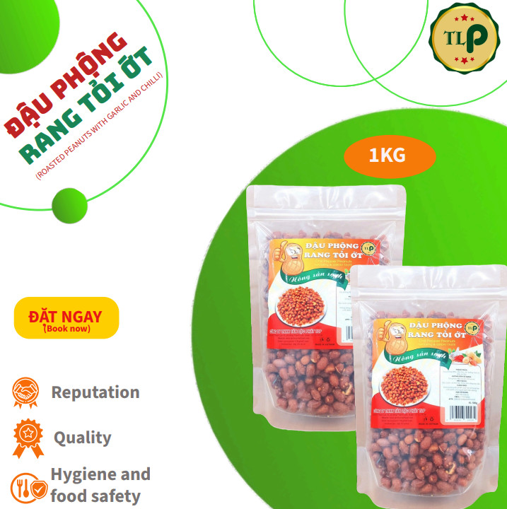 ĐẬU PHỘNG RANG TỎI ỚT TÂN LỘC PHÁT - COMBO 1KG - MỖI BỊCH 500G [ MẪU MỚI ]