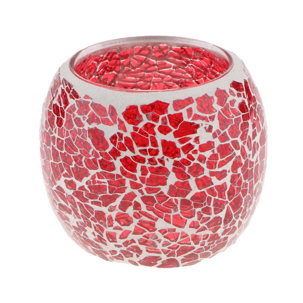 2X Mosaic Glass Mood Light Candle Tea Light Holder Candelabra Candlestick 08