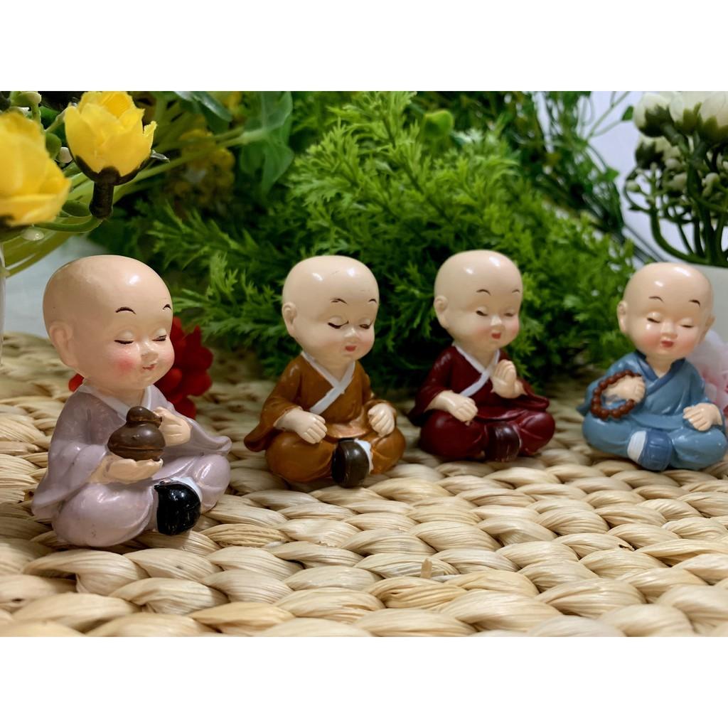 Bộ 4 tượng chú tiểu thiền tịnh tâm