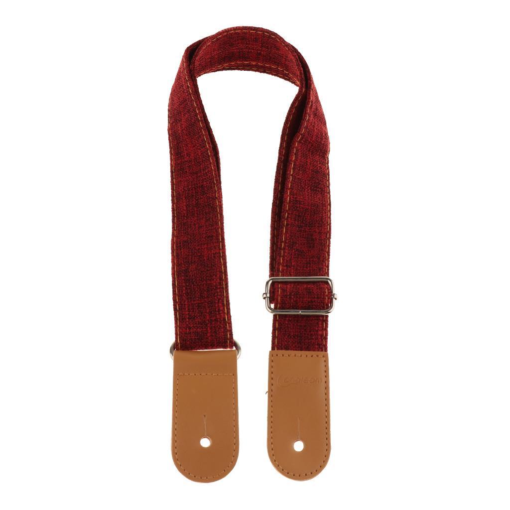 Adjustable Ukulele Strap Belt with PU Leather Ends for  Guitar -