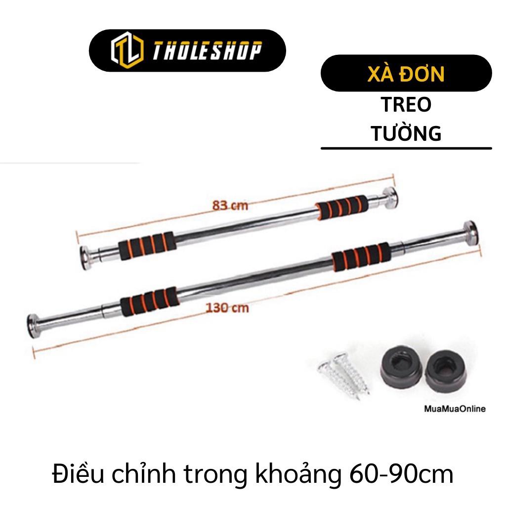 Xà đơn treo tường INOX - Dụng cụ tập thể dục tại nhà 115cm điều chỉnh kích thước linh hoạt 1814