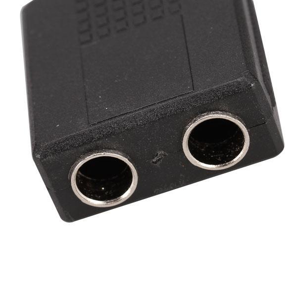 6-30pack 6.35mm Mono Plug Male To 2 x 6.35mm Mono Jack Audio Adapter