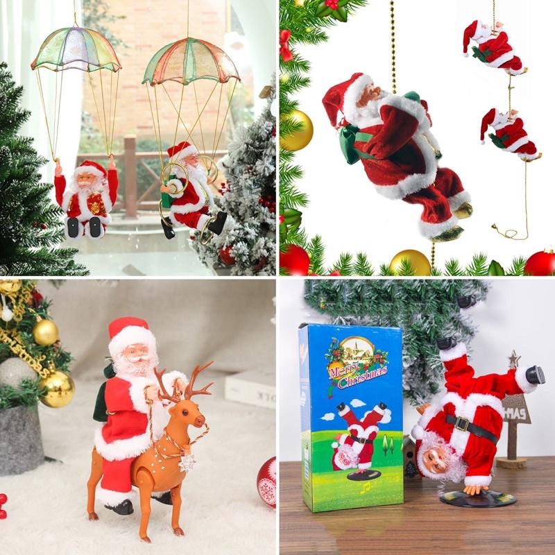 Ông già Noel nhảy dù, ông già Noel cưỡi hươu, ông Già Noel chống tay, Ông già Noel trang trí Giáng Sinh