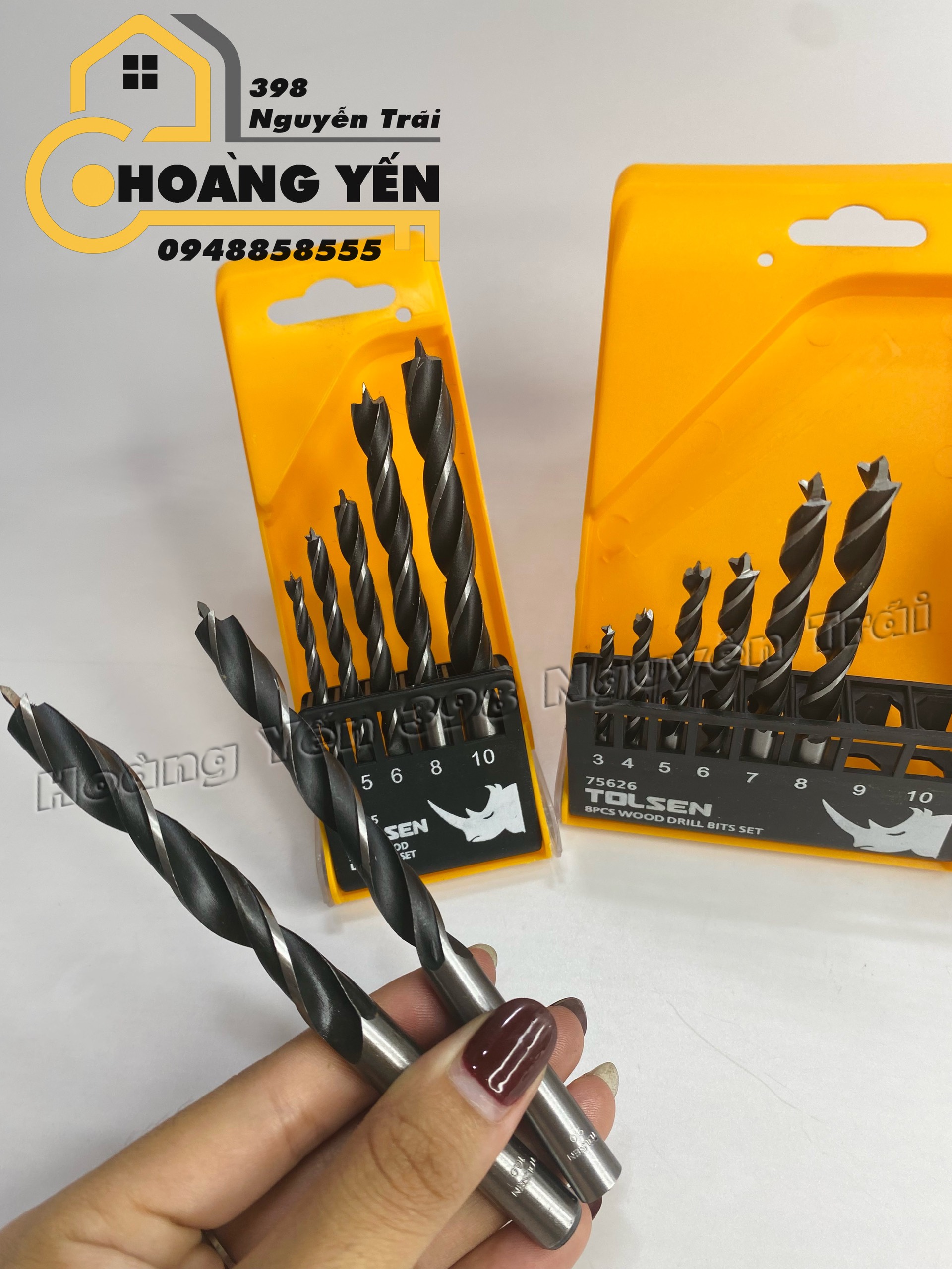 Bộ 8 Khoan Gỗ Tolsen 75626 - Đen