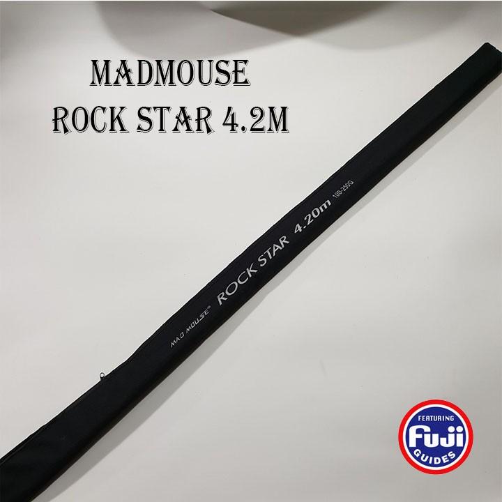 Cần câu lục xa bờ MAD MOUSE ROCK STAR 4m2 khoen pass Fuji made in Japan, độ cứng 46T - BX+