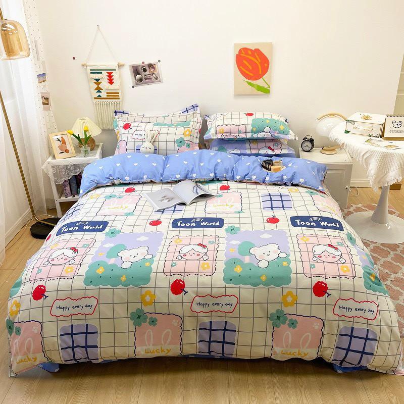 Bộ Chăn ga gối cotton poly