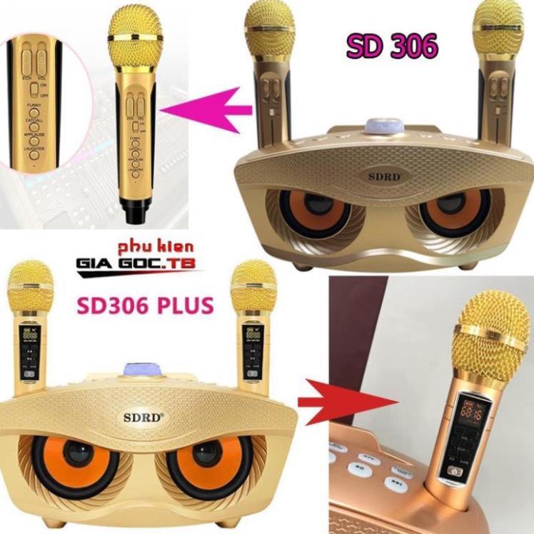 Loa Karaoke SD306 Plus Tặng Kèm 2 Mic Không Dây