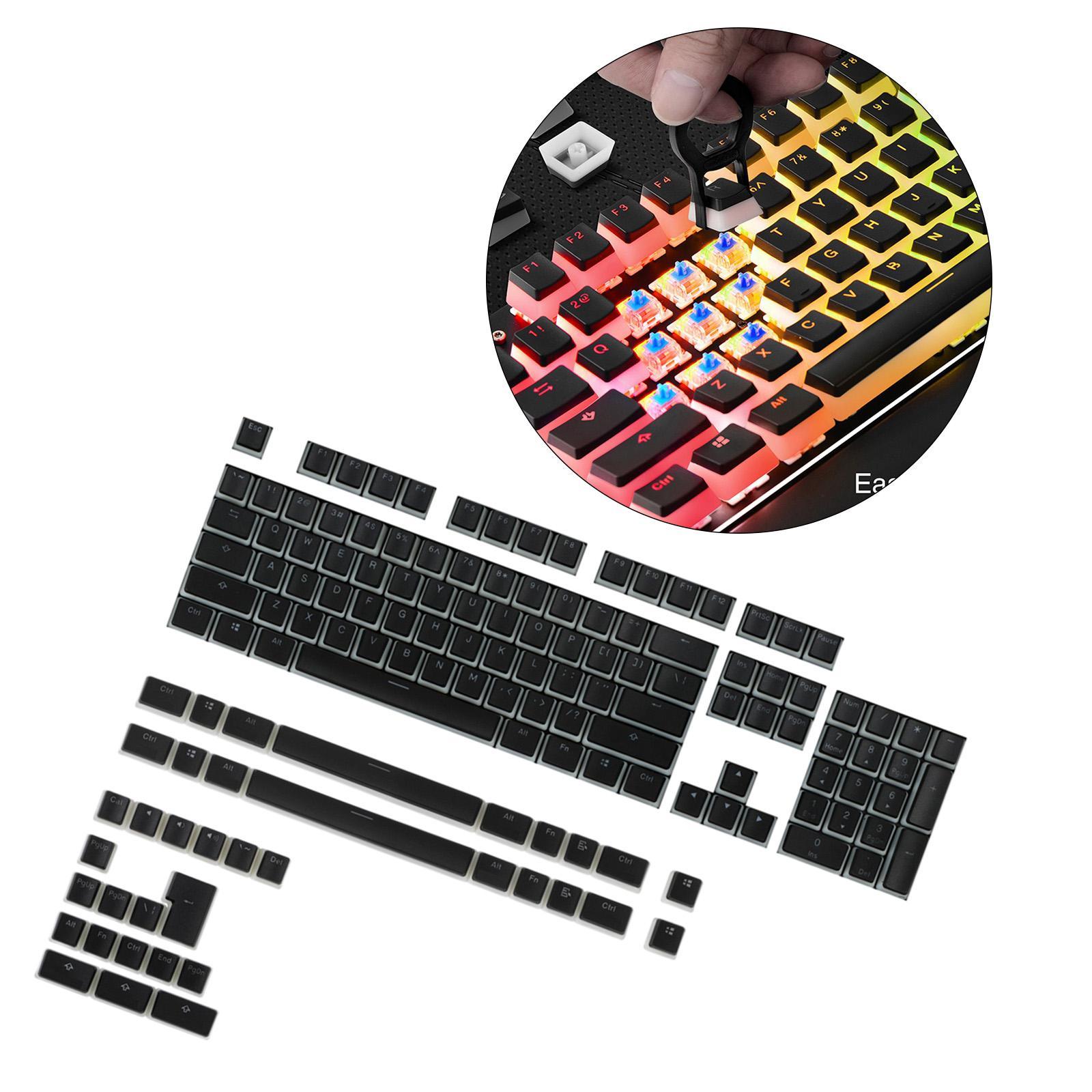 141 Keys Set Custom Black PBT Key Caps Keycaps for Mechanical Keyboard