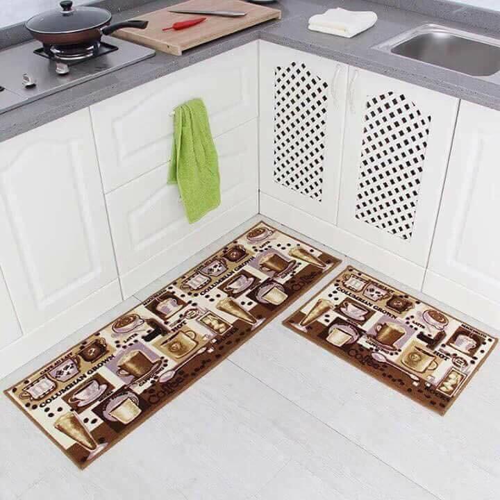 Combo 2 thảm bếp 3D 40x60 + 40x120 siêu đẹp, siêu sạch