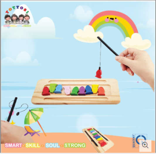 Bộ đồ chơi Câu cá bằng gỗ Tottosi giúp rất thú vị và cao cấp