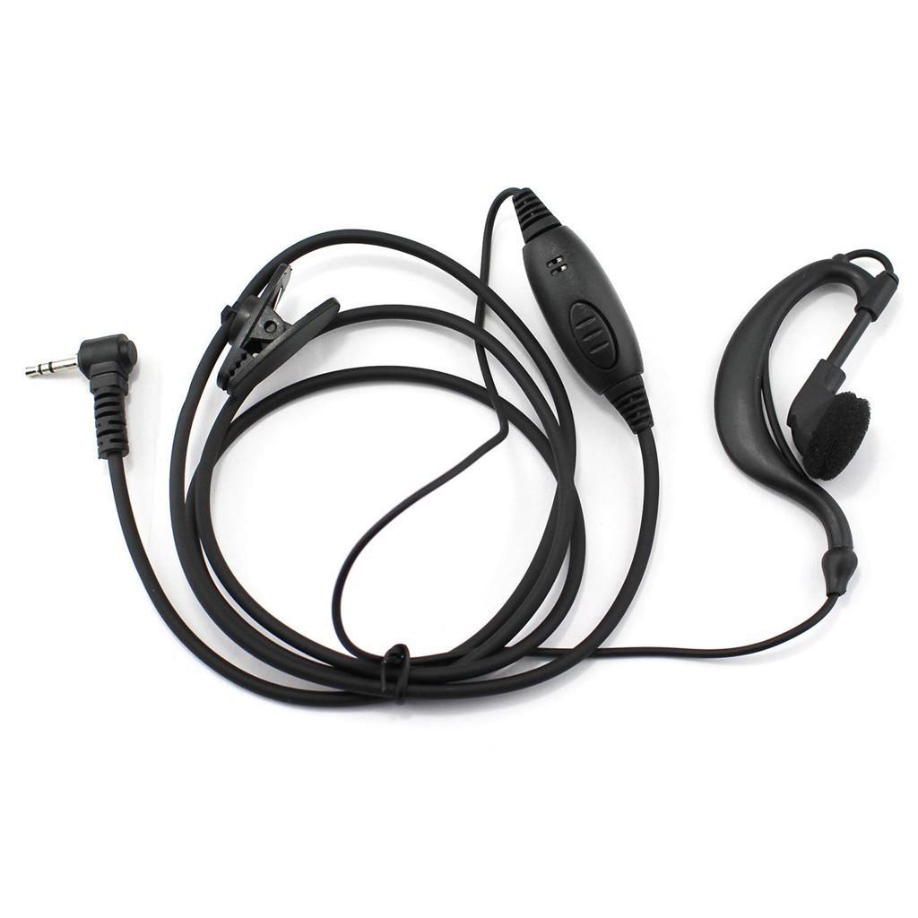 10x 1 Pin G Shape Clip-Ear Ear Hook Earpiece Headset PTT Mic for