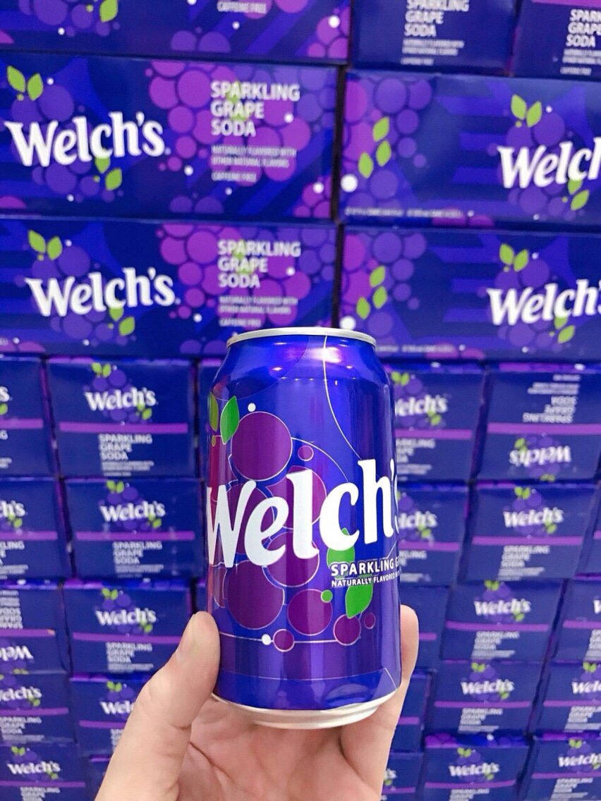 Nước ngọt Welchs vị nho 355ml - Welchs sparkling grape soda 355ml