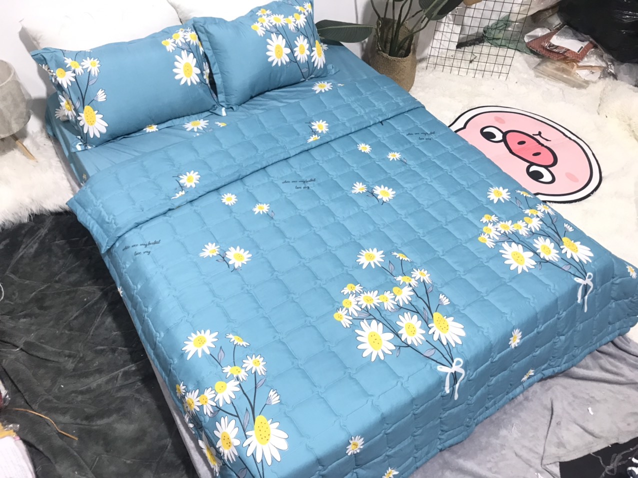 Bộ Chăn Ga Gối Hè Thu 5 Món Mã CH205