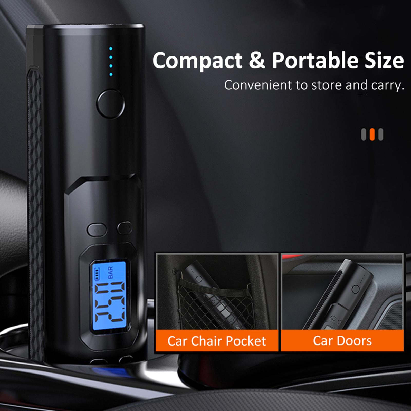 Máy bơm lốp xe ô tô đa chức năng với màn hình hiển thị ánh sáng