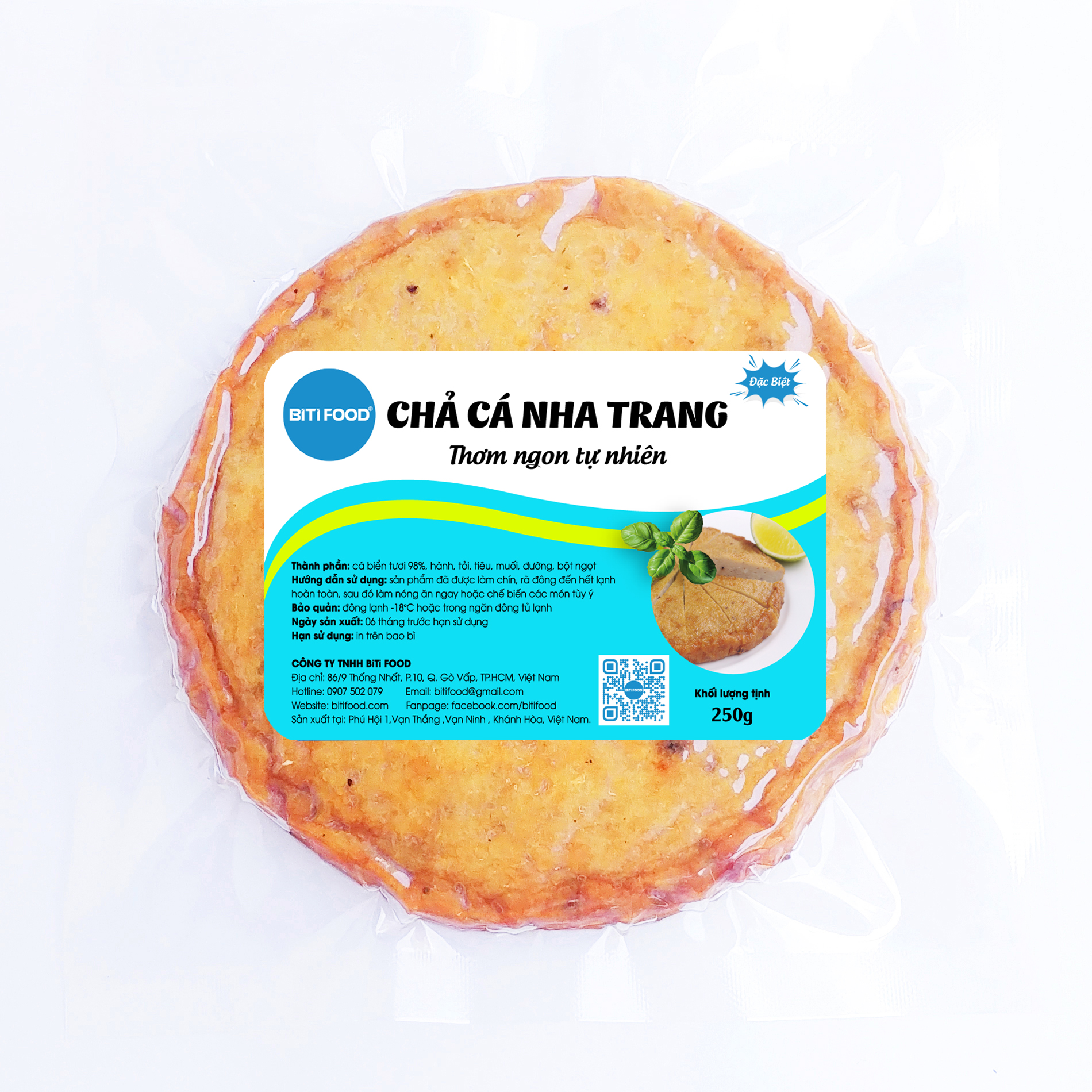 Chả cá Nha Trang Đặc Biệt 250g/ túi kiểm định ATVSTP, Chả Cá Chiên BiTi FOOD, Giao nhanh HCM