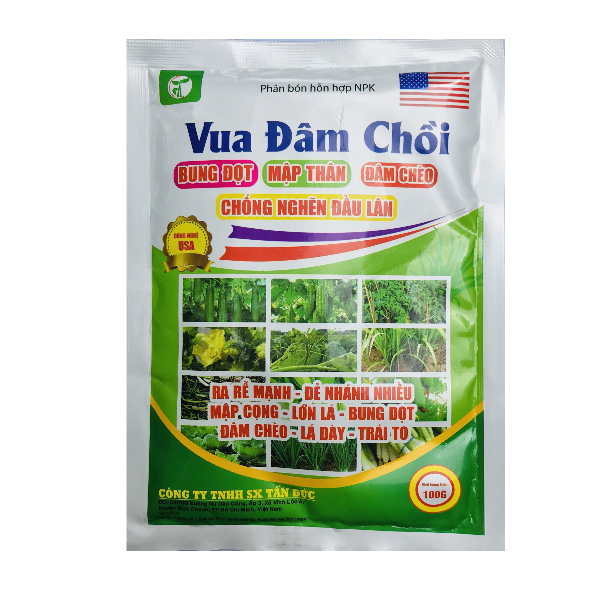 Phân Bón Siêu Đâm Chồi, Vua Đâm Chồi, Giúp Cây Bung Đọt Mạnh, Đâm Chồi Ra Lá Mạnh Mẽ, Chống Nghẽn Đầu Lân Phân Bón Vua Đâm Chồi gói 100gr