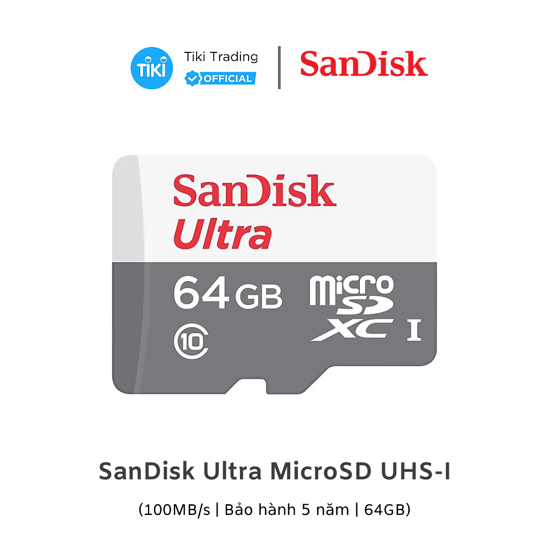 Thẻ Nhớ Micro SDXC SanDisk UHS-1 64GB Class 10 - Hàng Chính Hãng
