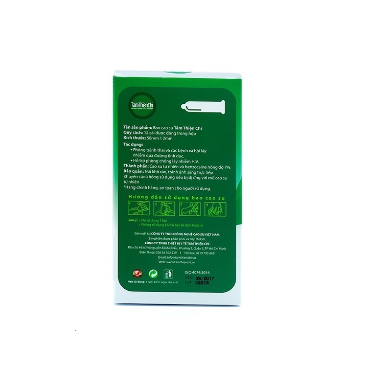 Bao cao su Tâm Thiện Chí Ultra thin Longer Siêu mỏng Kéo dài thời gian