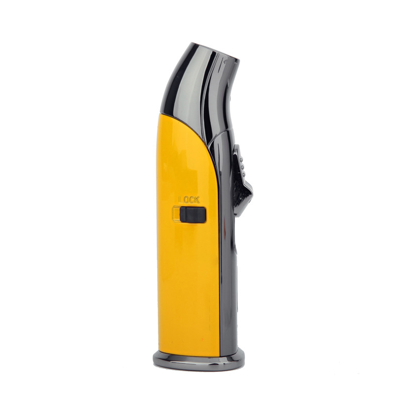 Vỏ Hột Quẹt Bật Lửa Gas  COB-988 Khò 1 Tia Mạnh Mẽ Kèm Đục Tiện Lợi - Màu Vàng (KHÔNG SẴN GAS)