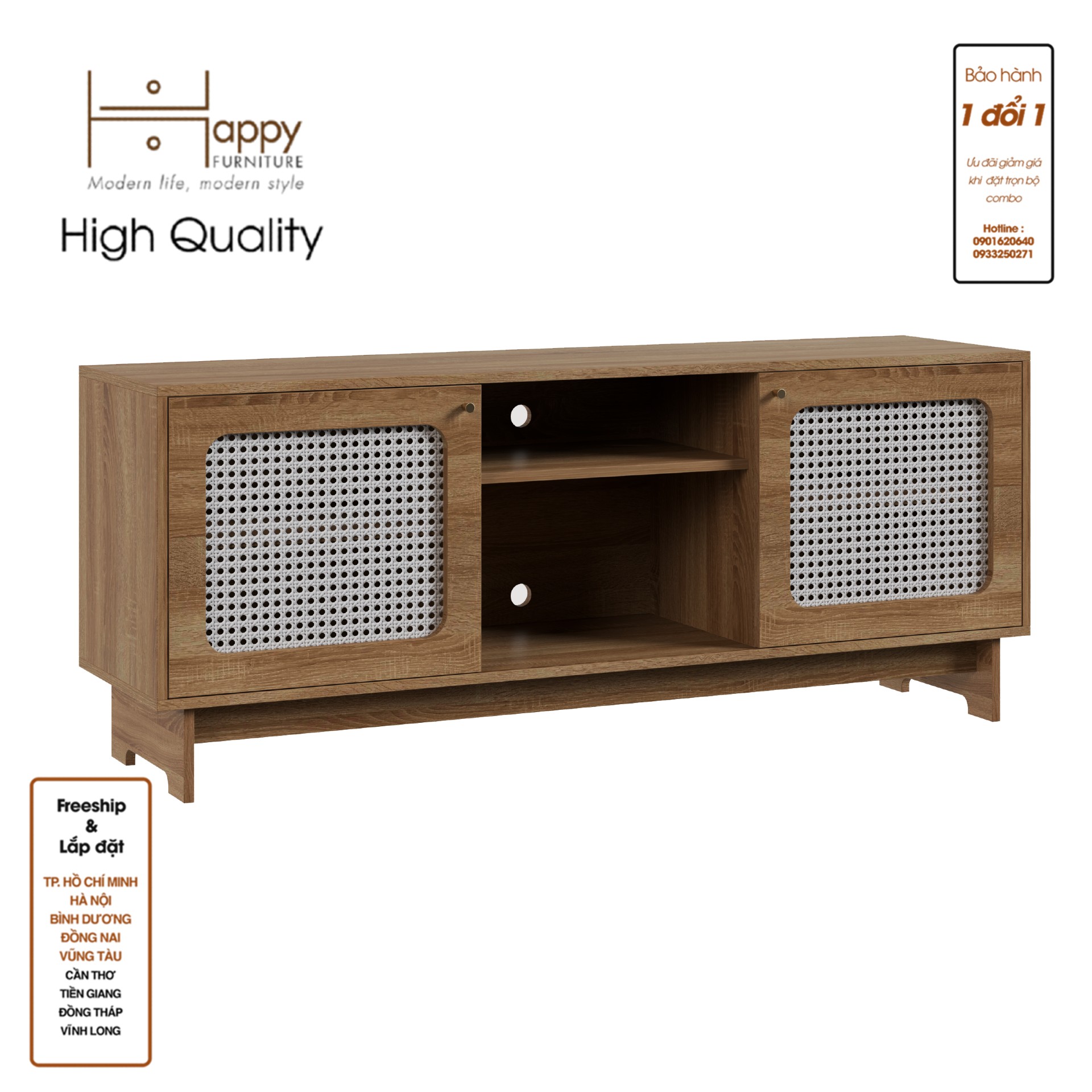 MEYDAN , Kệ TV 2 cửa mở , 160cm x 42cm x 65cm , KTV_014