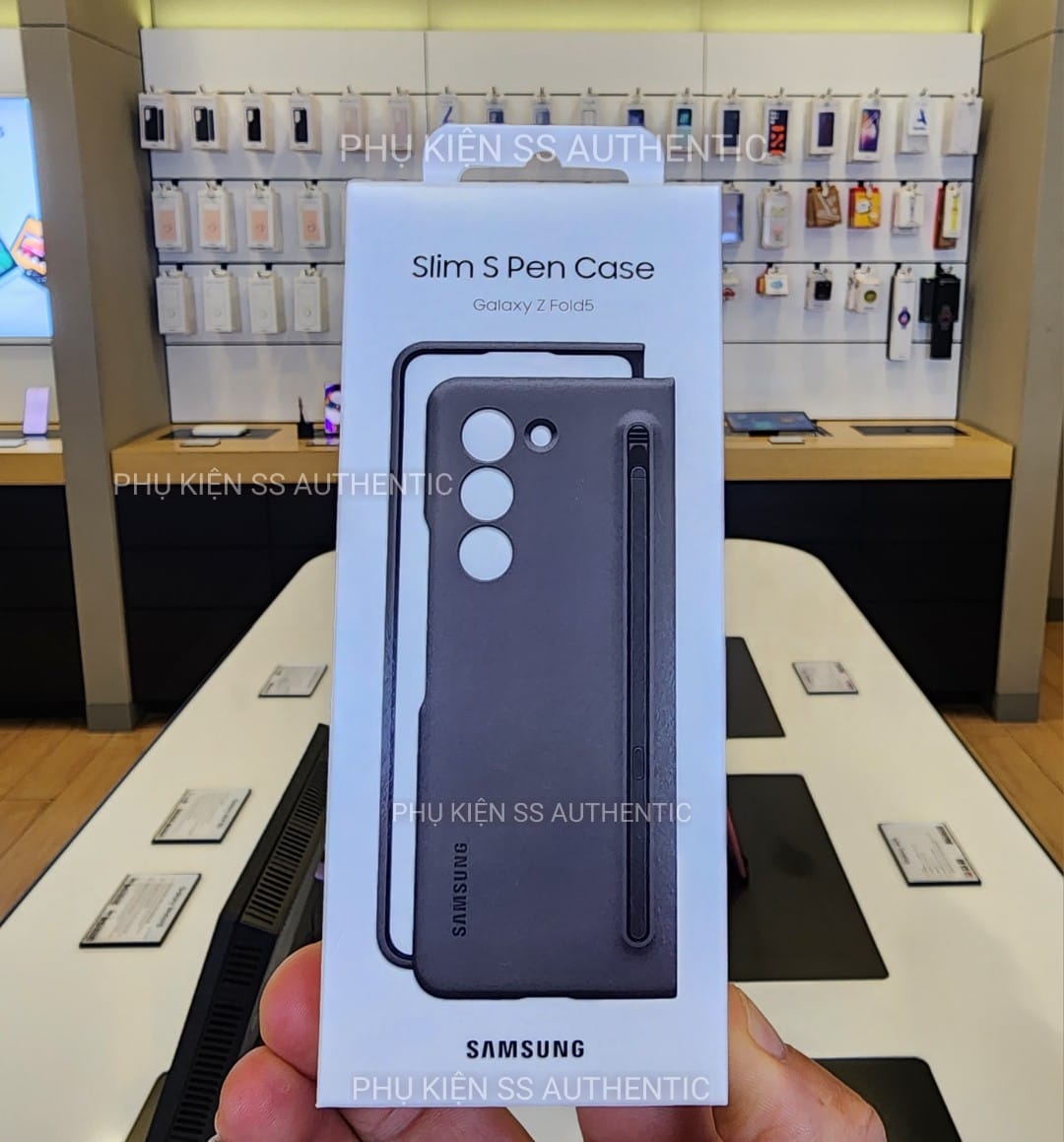 Ốp Samsung kèm bút Spen Fold 5 màu Đen xám - Hàng Chính hãng