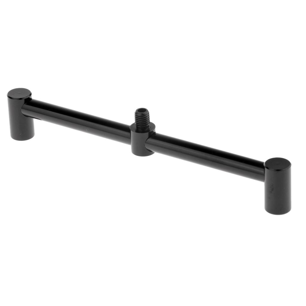 Carp Fishing Buzz Bar Rod Pod Holder Buzzer Bar for 2 Rods Black 20cm