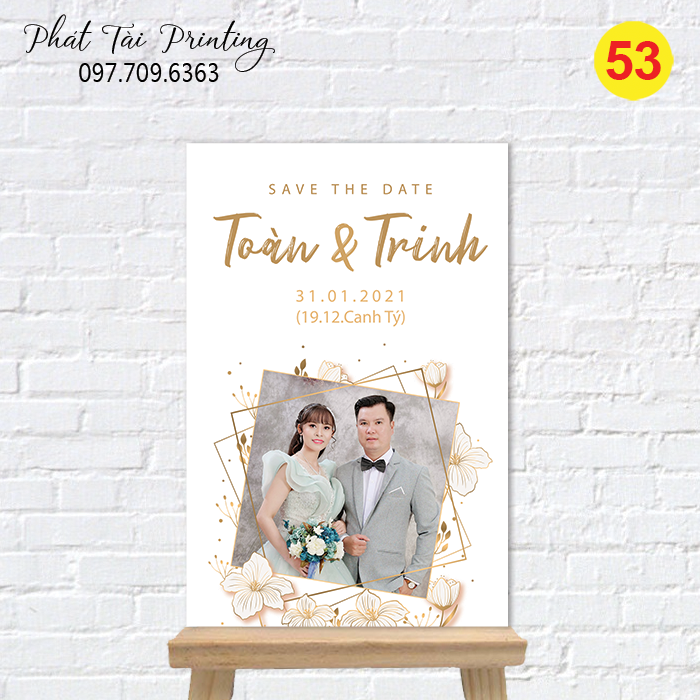 Bảng Welcome trang trí đám cưới MS 53