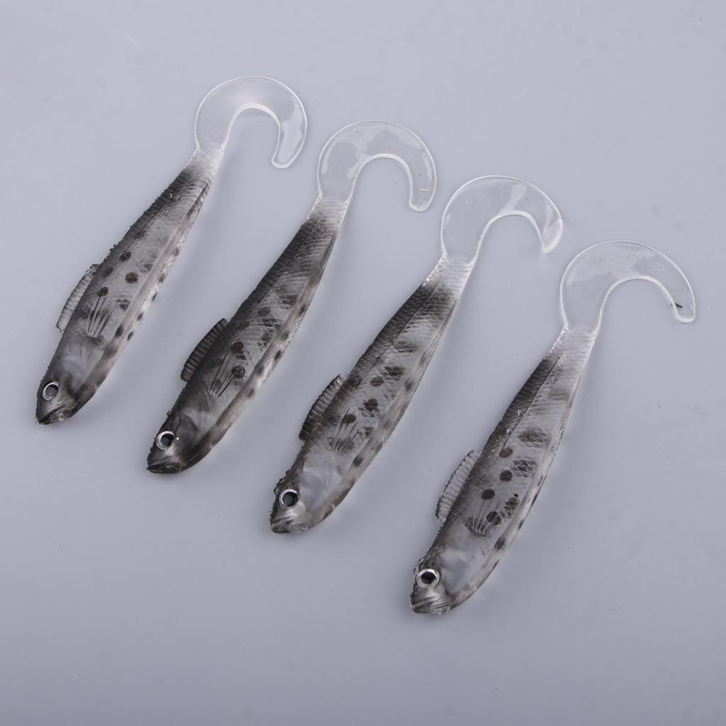 4pcs Soft Fishing Lure Baits Fishing Lure High Realistic Swimbaits
