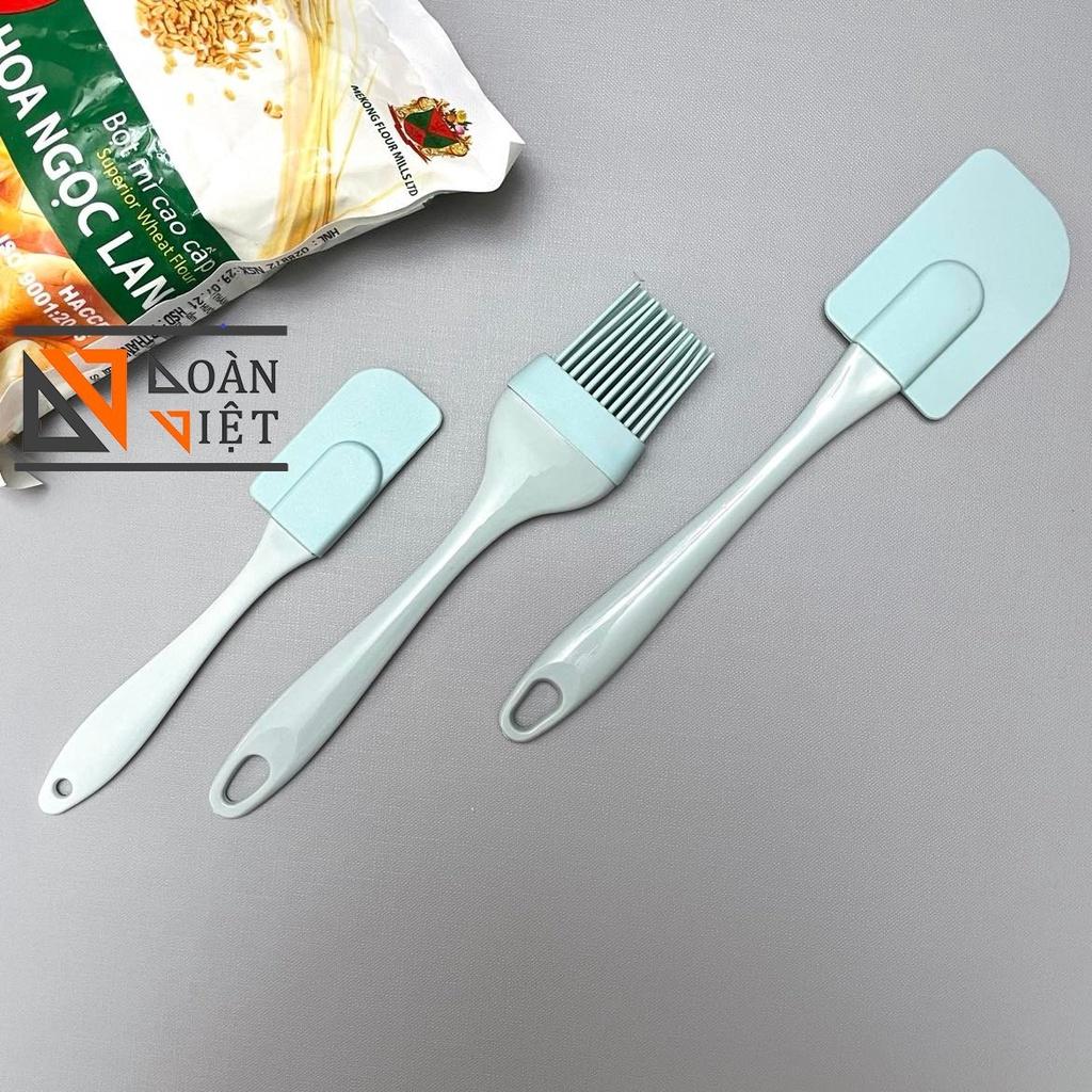 Dụng cụ làm bánh, nấu ăn - Bộ Cọ Vét Silicon Cao Cấp, Chịu Nhiệt Tốt