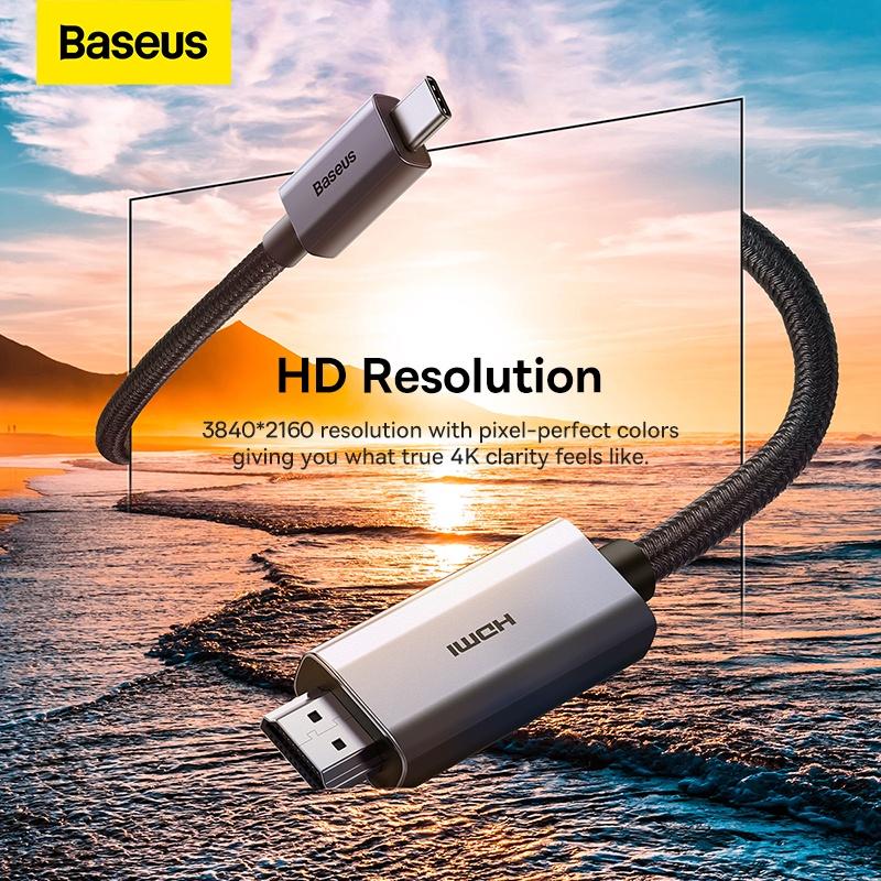 Cáp Chuyển USB Type C Sang HDMI Siêu Nét Baseus High Definition Series Graphene (UHD 4k/60Hz) (Hàng chính hãng