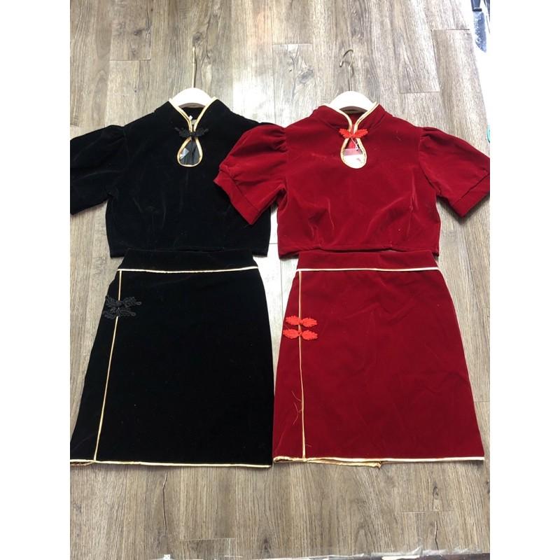 Sét nhung sườn xám