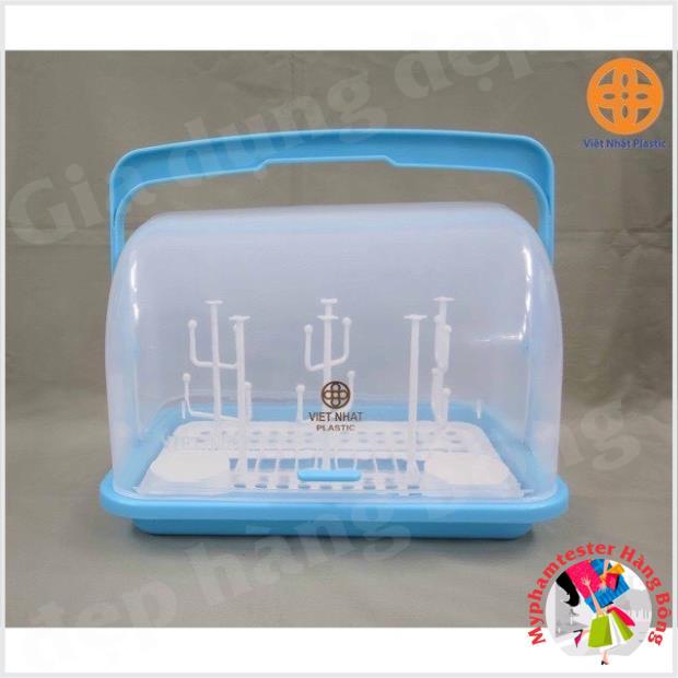 Khay úp bình sữa loại có nắp đậy , úp cốc úp ly có quai xách