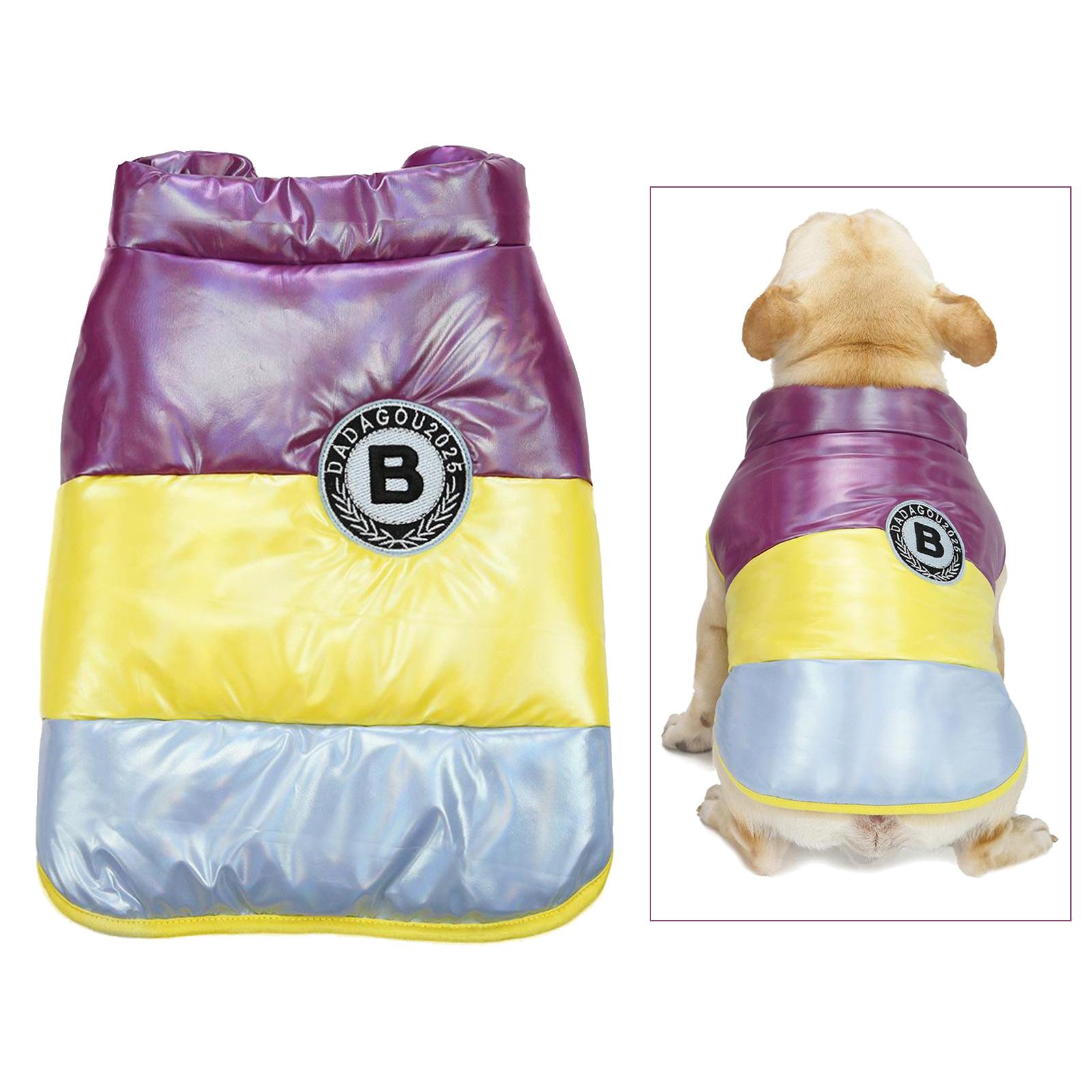 Pet Bulldog Dog Puppy Winter Warm Vest Coat Jacket Clothes Cozy Cold Weather
