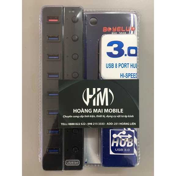 USB Hub 8 cổng 3.0 (chia 1 cổng USB thành 8 cổng) - 8 cổng