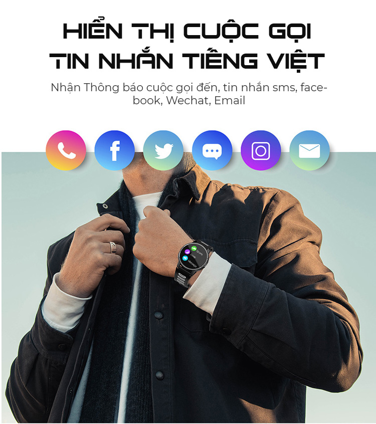 Đồng Hồ Thông Minh L6 Chống Nước, Báo Tin Nhắn Facebook, SMS, Cuộc Gọi Tiếng Việt, Giao Diện Thay Hình Nền - Hàng Chính Hãng