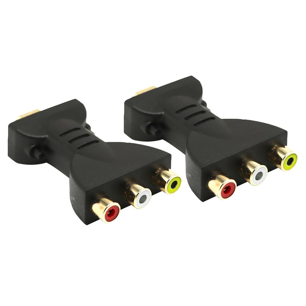 2 Chiếc HDMI To RCA Adapter, HDMI Đực Sang 3 Đầu RCA Video Âm Thanh AV Adapter Chuyển Đổi TV HDTV DVD Full HD 1