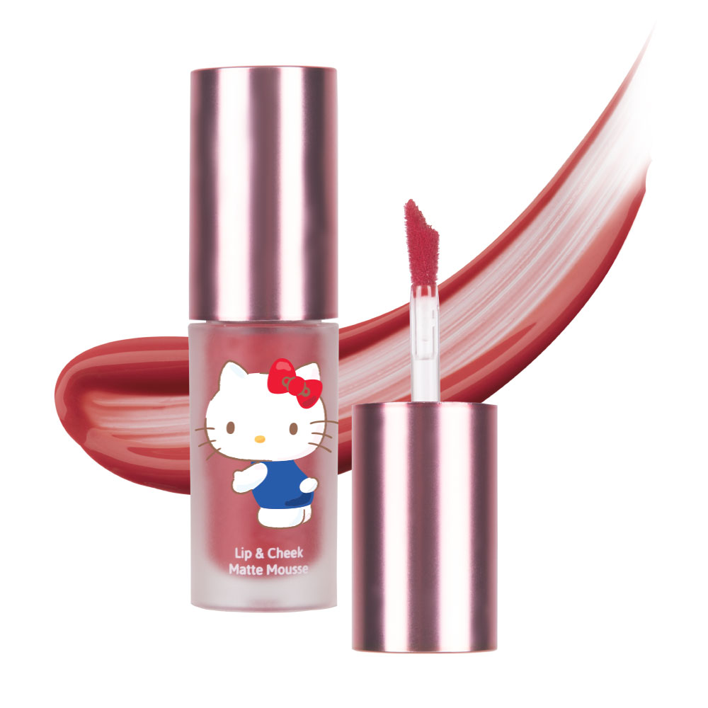 Son kem lì và má hồng Hello Kitty Cathy Doll Lip &amp; Cheek Matte Mousse 4g