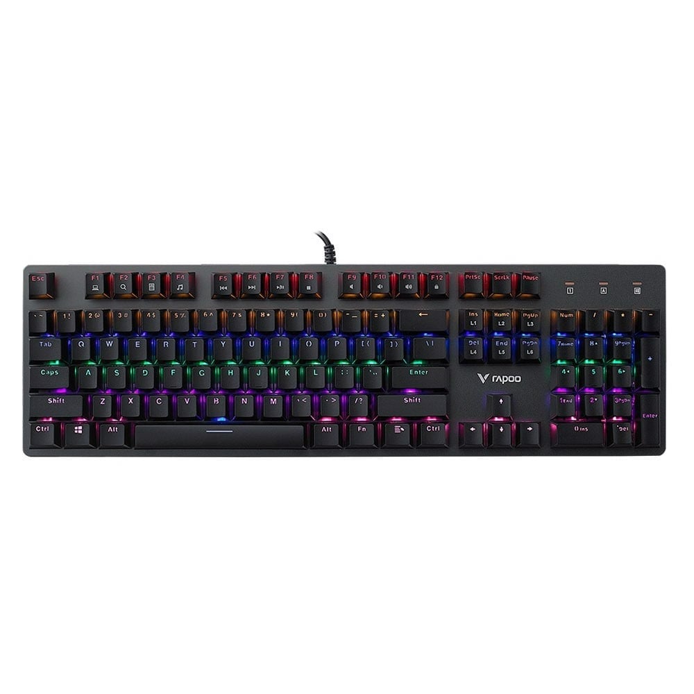 Bàn phím cơ Rapoo V500SE Rainbow Blue Switch - Hàng Chính Hãng