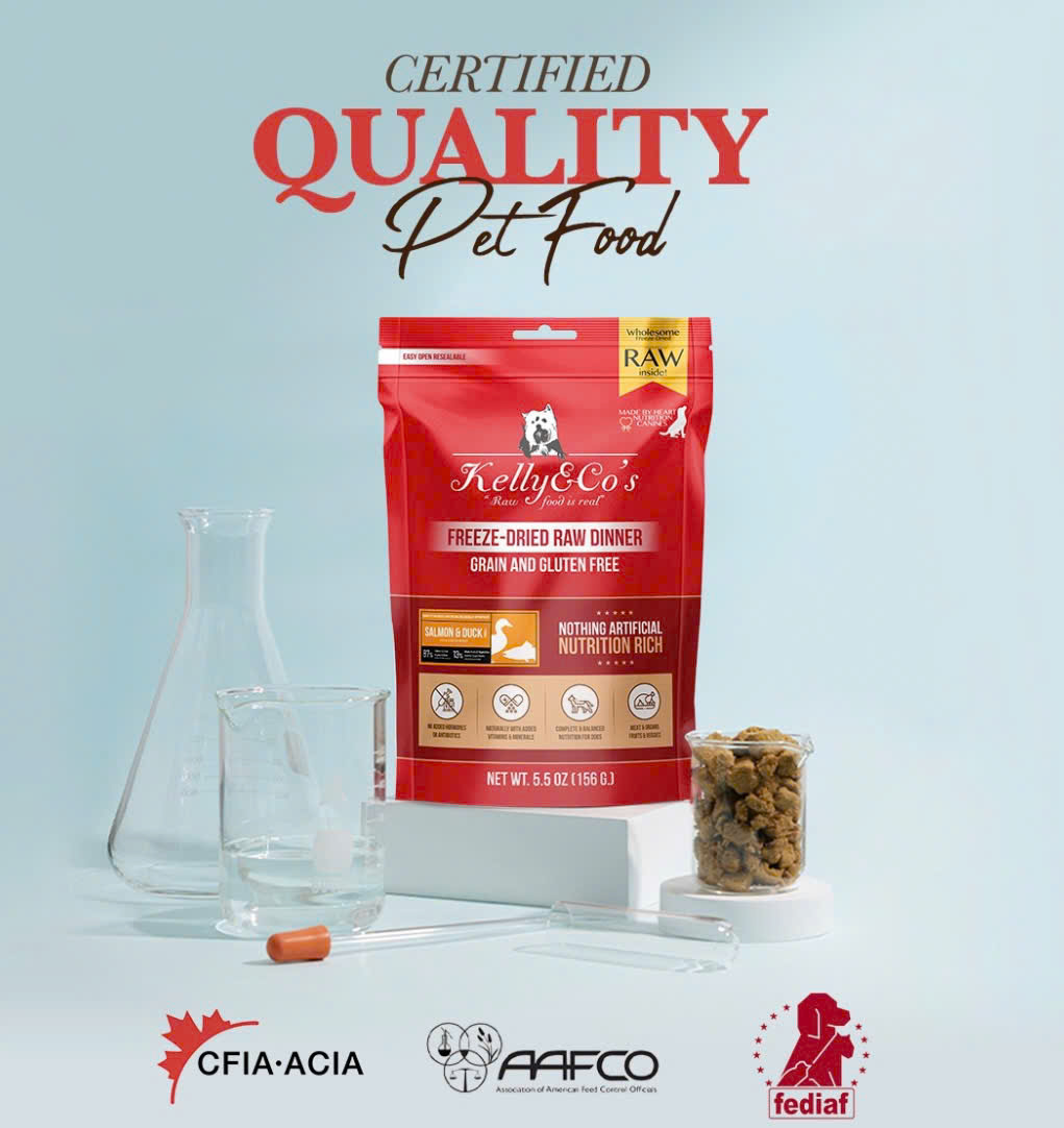 Thức ăn Raw Food cho chó cá hồi &amp; thịt vịt tươi KELLY CO'S Freeze Dried Raw Food For Dog [ 156g