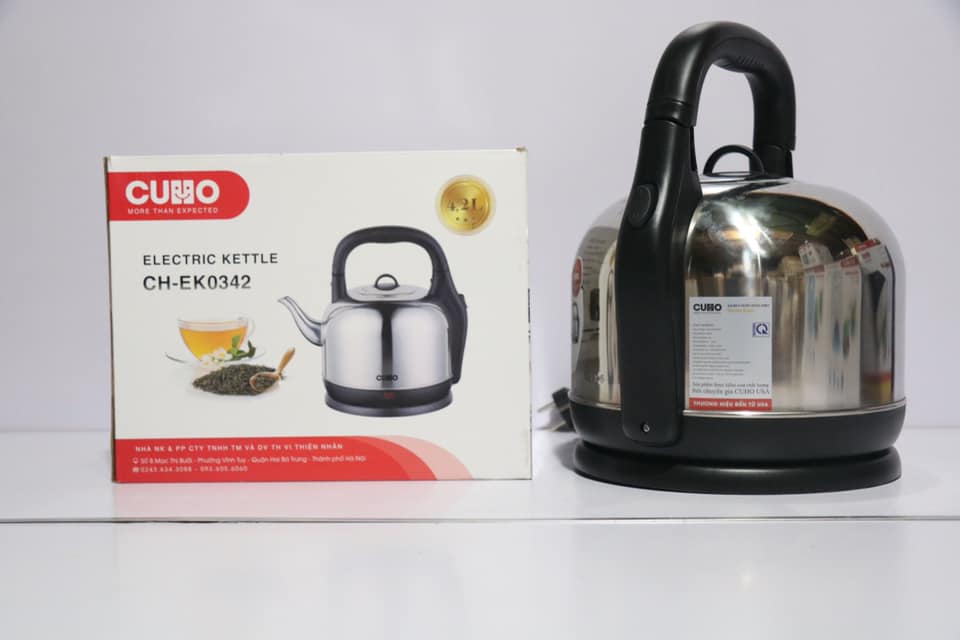 Ấm Siêu Tốc Điện Inox SUS304 CUHO CH-EK0342 (4.2 lít) 2000W - Hàng Nhập Khẩu Malaysia