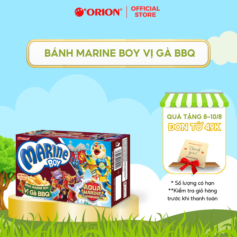 Bánh Cá Marine Boy Orion vị Gà BBQ 35g/hộp