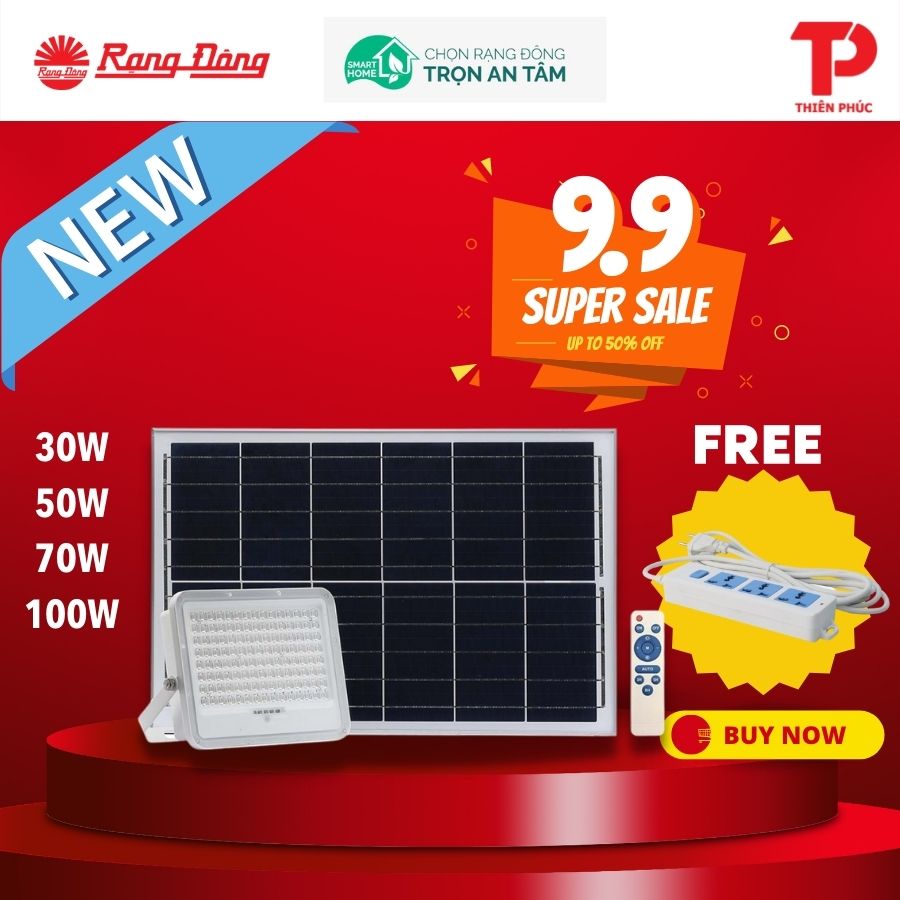 Đèn năng lượng mặt trời 100W 70w 50w 30w chiếu pha hàng cao cấp - Mẫu mới 2022- Giá tận xưởng