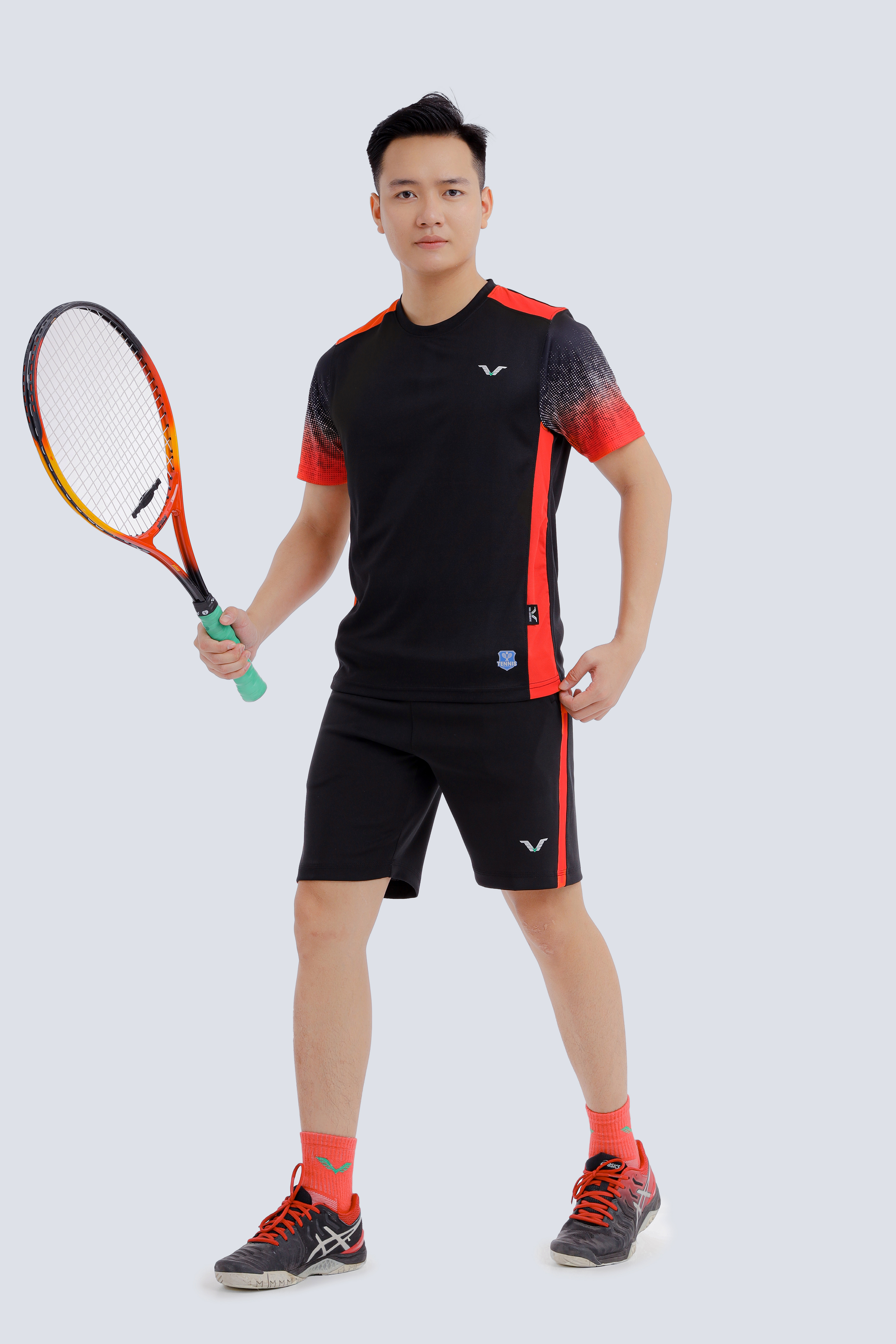 Áo thể thao nam AVT12 phù hợp cầu lông, tennis, thương hiệu thể thao chuẩn thi đấu