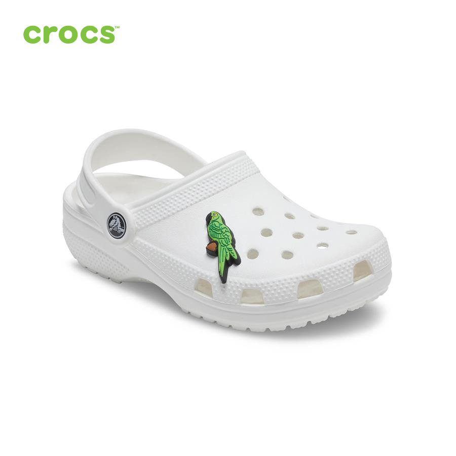 Sticker nhựa jibbitz unisex Crocs Green Parrot