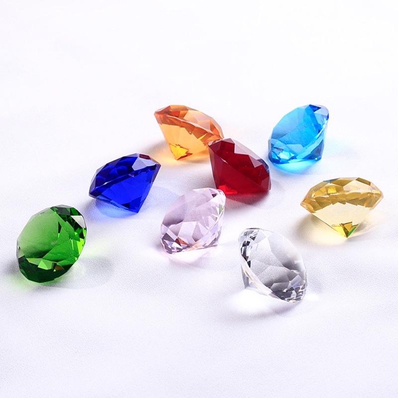 Kim cương nhựa Mica 20mm 30mm 40mm trưng bày, trang trí sản phẩm - Trắng, Trắng